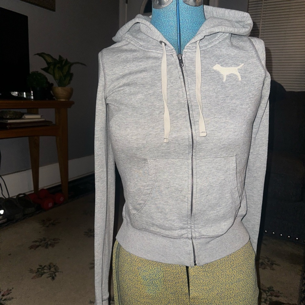Pink Victoria Secret Gray Hoodie -Price Listed OBO